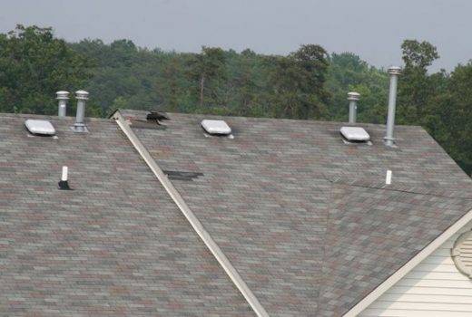 roof damage on missing shingles