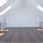 skylight in upstairs loft of house