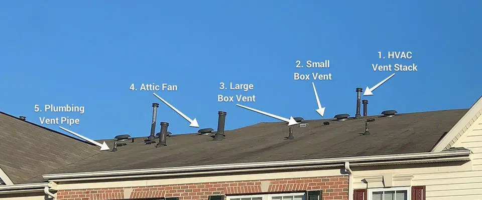 5 different types of pipes on residential roofs