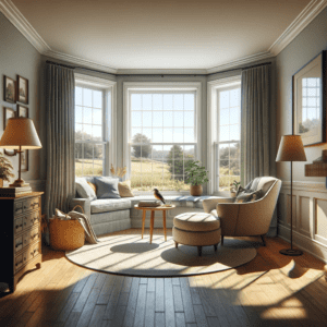 Bay windows in a maryland home