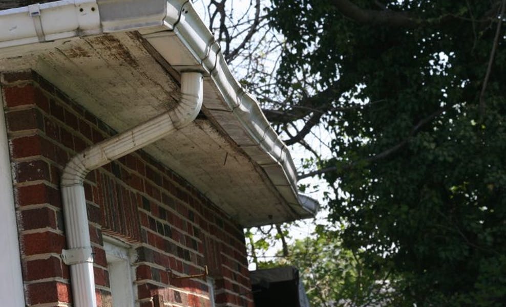 gutters and fascia that are warped and need repairs