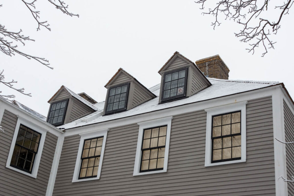 Maryland roof covered in snow