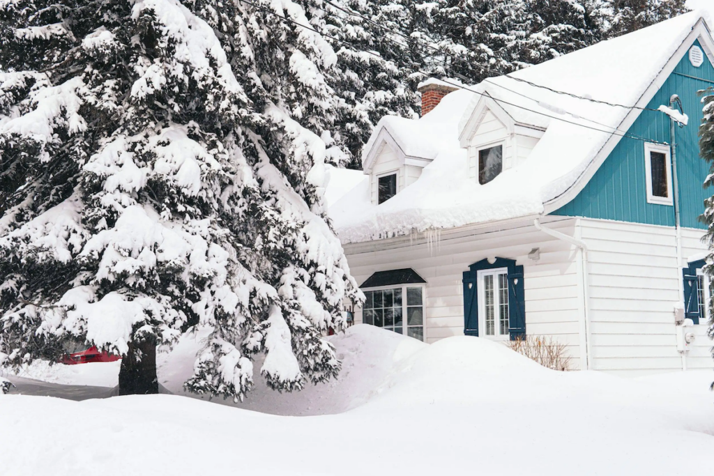 roof with heavy snow