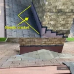 brick chimney leak cricket install