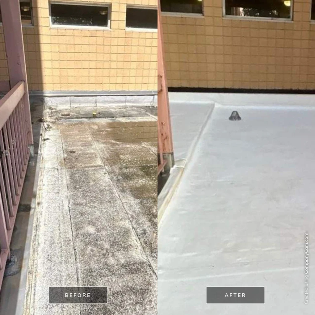 Before After Flat Roofing